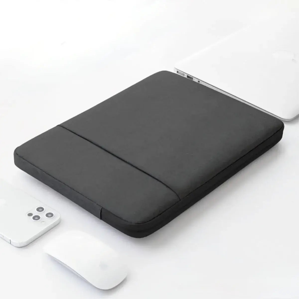 NCASE Laptophülle Case Stoff aussen ansicht schwarz einzeln 